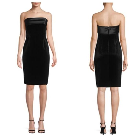Eliza J Strapless Sheath Dress Size: 8 - Picture 1 of 5